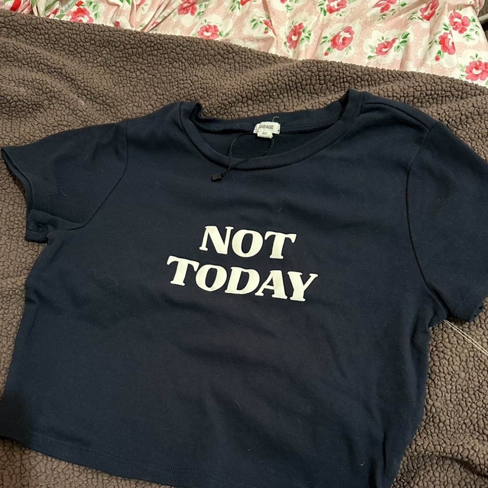 Navy blue garage shirt